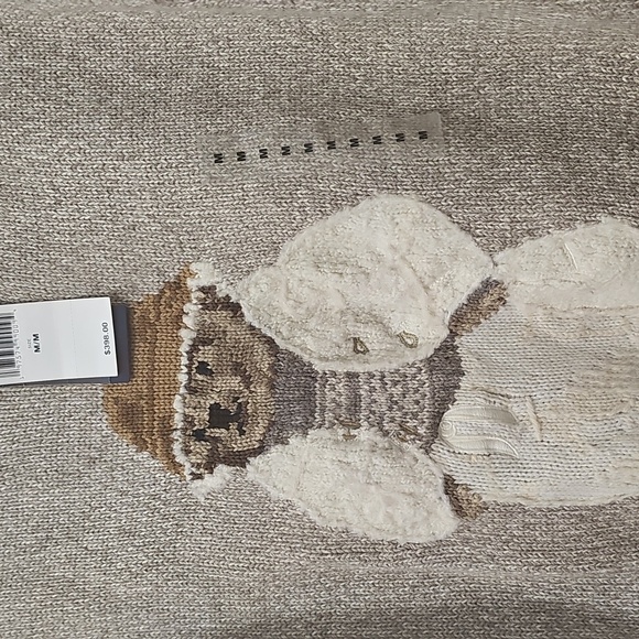 Polo by Ralph Lauren Tan Sweater with Bear Motif - Picture 4 of 6